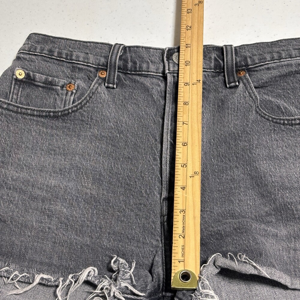 Levi’s Premium 501 Cut Off Shorts Gray Black Button Fly Women’s 29 - Picture 12 of 14